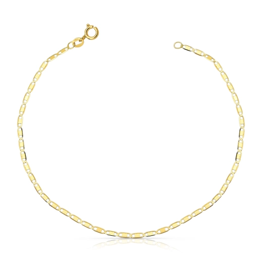 Pulseira Feminina de Ouro 18k Piastrine 19cm Produto Pulseira Feminina de Ouro 18k Piastrine 19cm