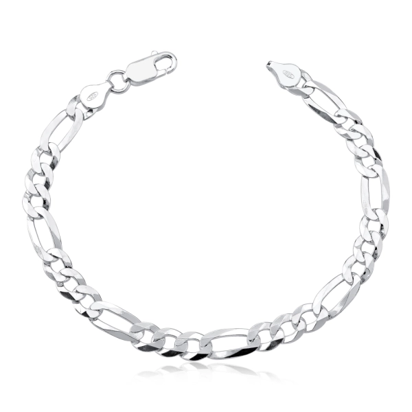 Pulseira 3x1 Italiana 7mm prata 925 Produto Pulseira 3x1 Italiana 7mm prata 925
