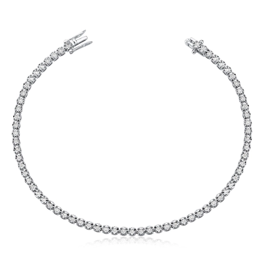 Produto Pulseira riviera de ouro branco 18k com diamantes de 1pts