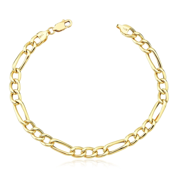 Produto Pulseira de Ouro 18k Grumet 3x1 com 4mm