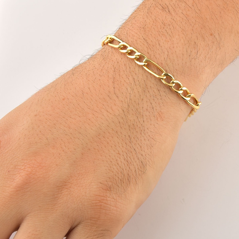 Produto Pulseira de Ouro 18k Grumet 3x1 com 6mm