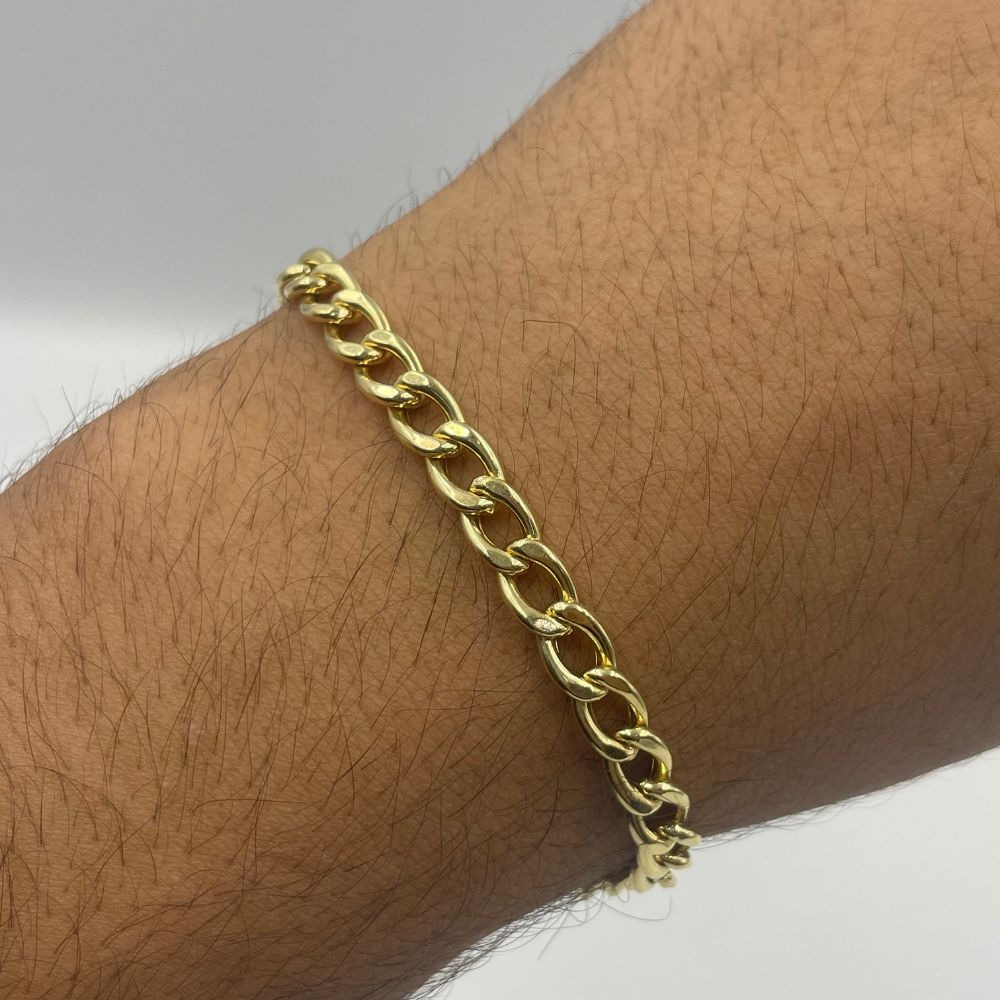 Produto Pulseira de Ouro 18k Grumet com Fecho Gaveta e 8.58 gramas