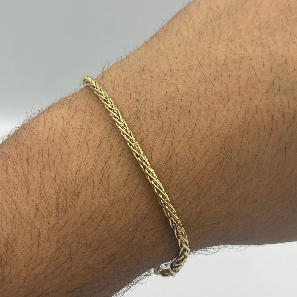 Produto Pulseira de Ouro 18k Palmeira com 19cm