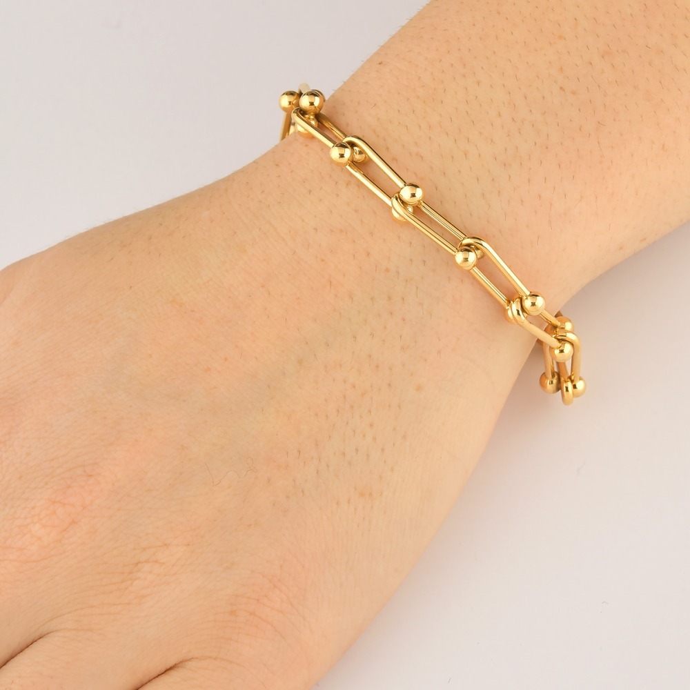 Pulseira Elos Graduados em Ouro 18k Produto Pulseira Elos Graduados em Ouro 18k