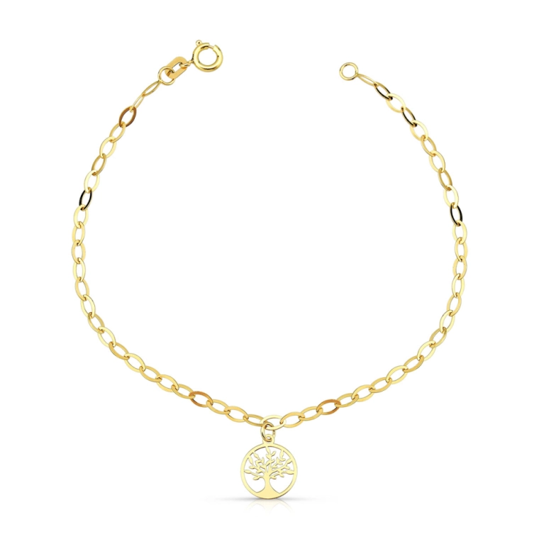 Produto Pulseira Feminina de Ouro 18k Árvore da Vida