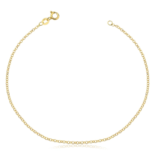 Produto Pulseira Feminina de Ouro 18k Elo Português 1mm