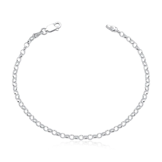 Produto Pulseira Feminina de Prata 925 Elo Português 3mm