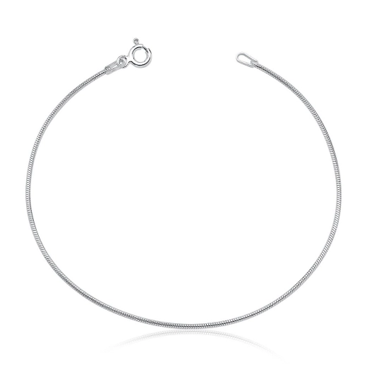 Produto Pulseira Feminina de Prata 925 Rabo de Rato 1mm