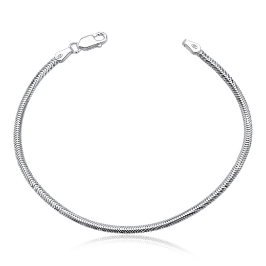 Produto Pulseira Feminina de Prata 925 Rabo de Rato Lacraia 2mm