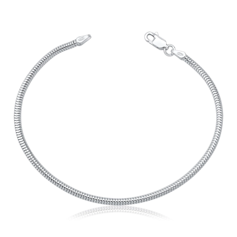 Produto Pulseira Feminina de Prata 925 Rabo de Rato Redonda com 2,5mm