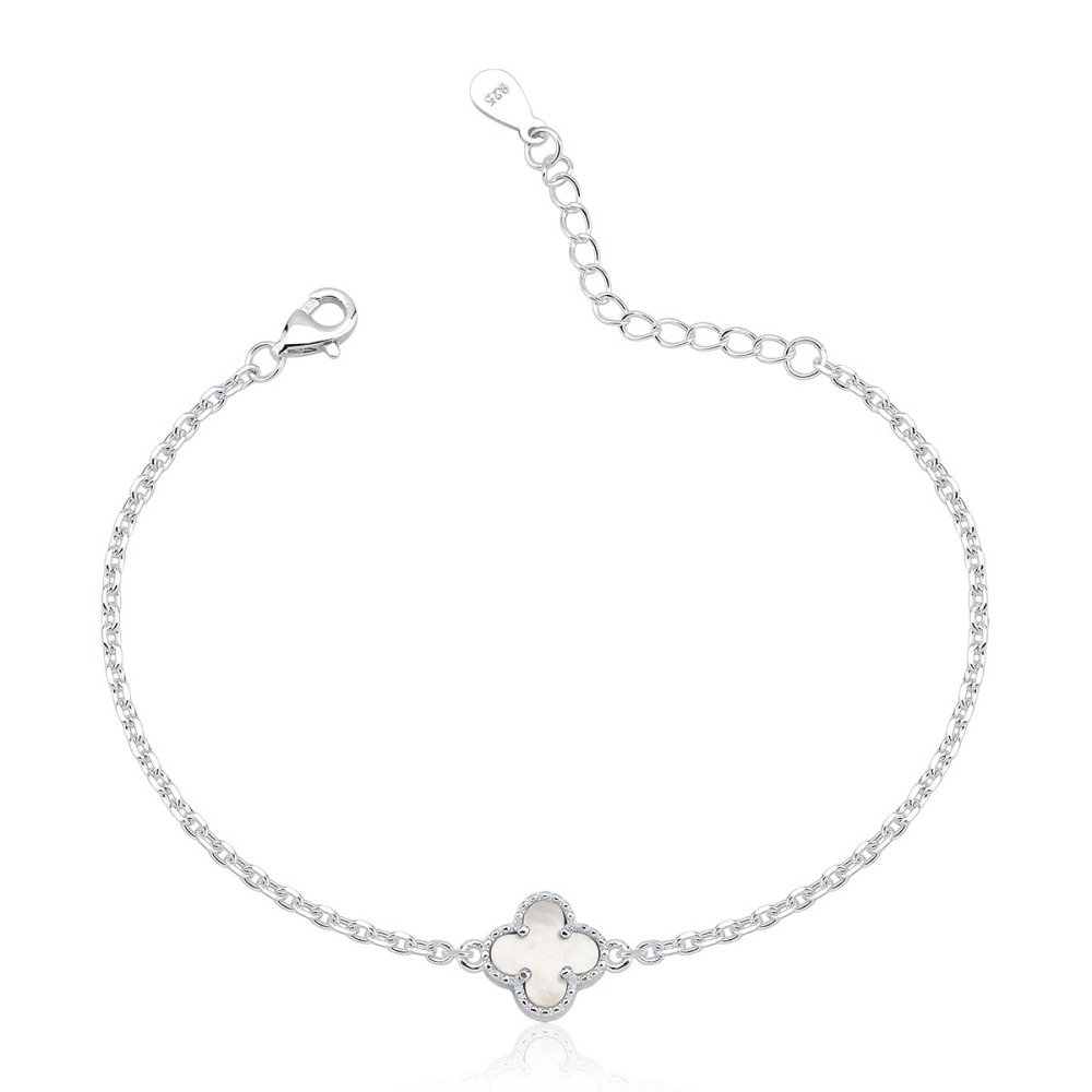 Produto Pulseira Feminina de Prata 925 Trevo com 9mm