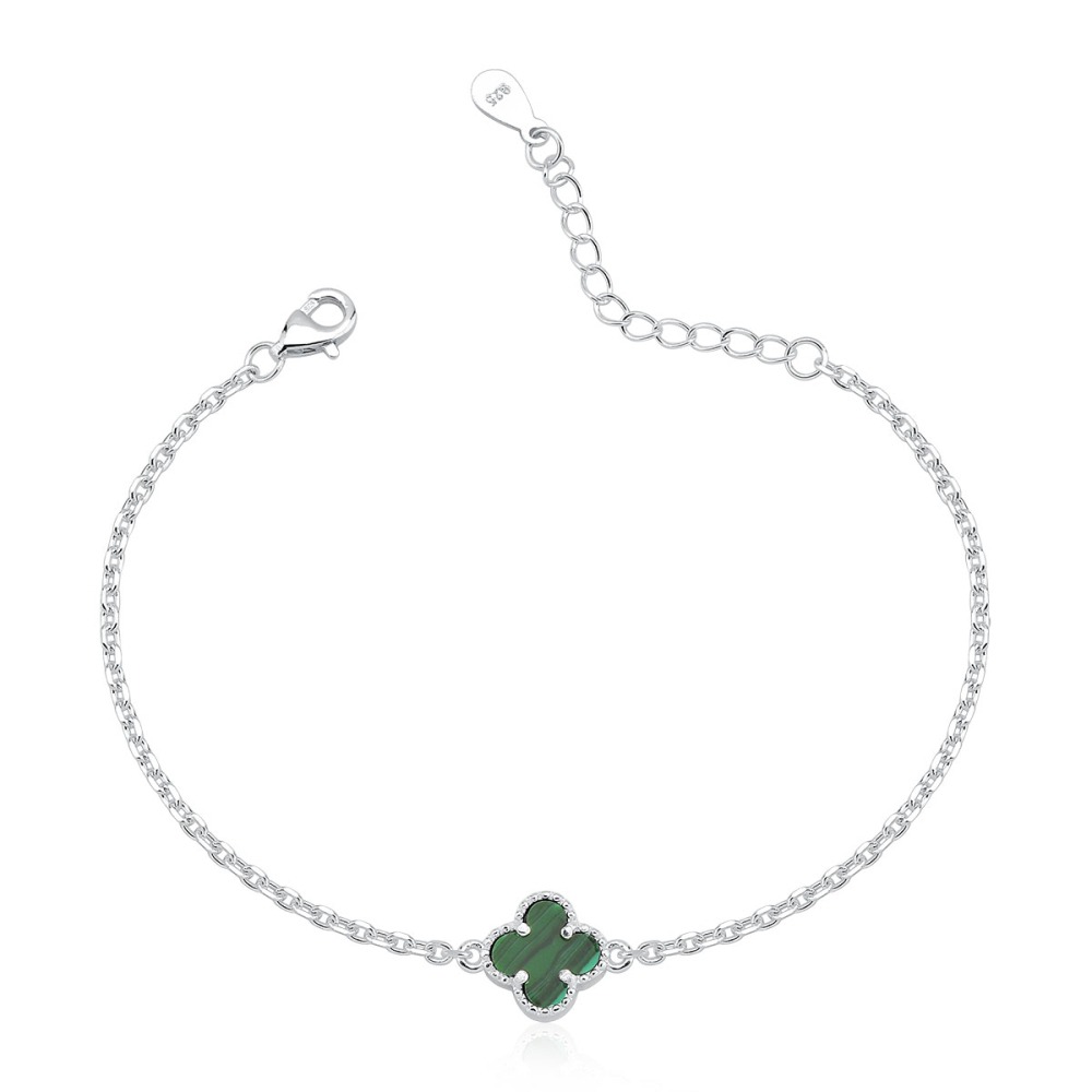 Produto Pulseira Feminina de Prata 925 Trevo com 9mm