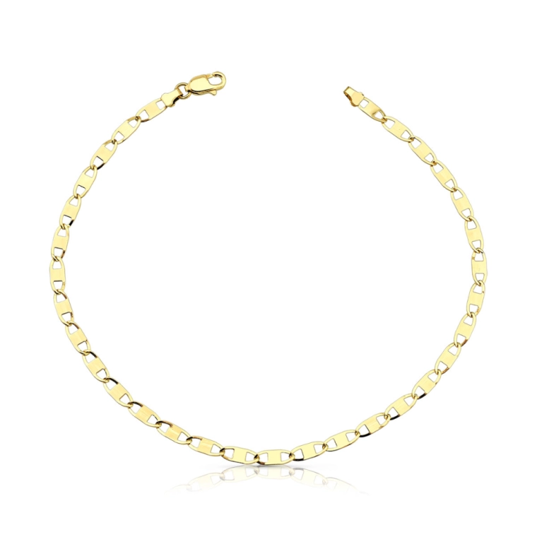 Produto Pulseira Masculina de Ouro 18k Piastrine com 2,5mm e Espessura Fina