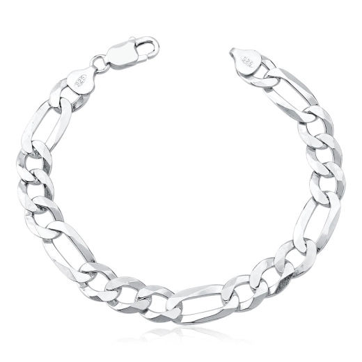 Pulseira Prata 925 Masculina 3x1 10mm Produto Pulseira Prata 925 Masculina 3x1 10mm