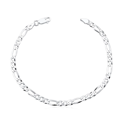 Produto Pulseira Italiana Prata 925 Legitima Elos 3x1 4,5mm