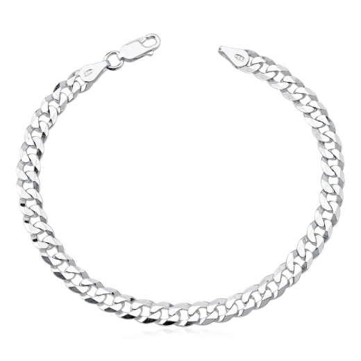 Produto Pulseira Italiana grumet 6mm prata 925
