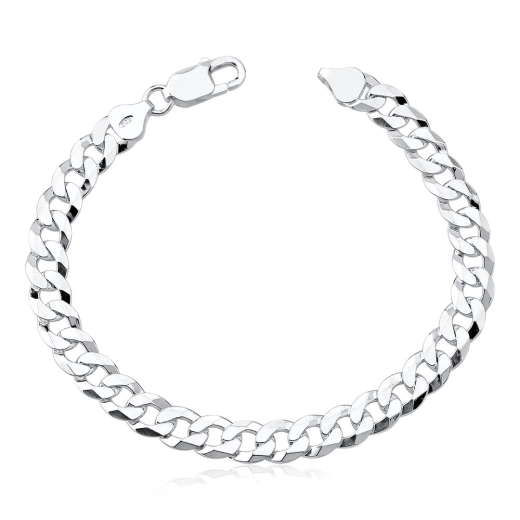 Produto Pulseira Italiana Grumet 9mm Em Prata 925