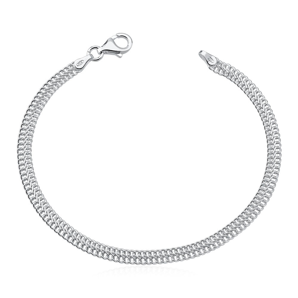 Produto Pulseira Masculina de Prata 925 Lacraia 22cm