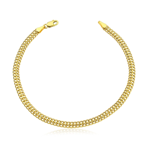 Produto Pulseira Feminina de Ouro 18k Lacraia 4mm