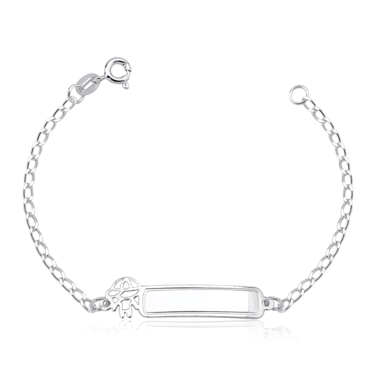 Produto Pulseira plaquinha infantil menino - Prata 925