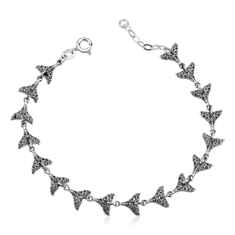 Produto Pulseira rabo de sereia prata 925 bali