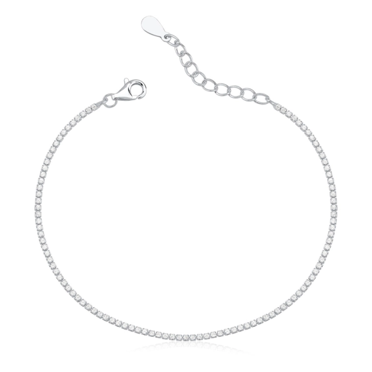 Produto Pulseira Riviera de Prata 925 Feminina com 1mm