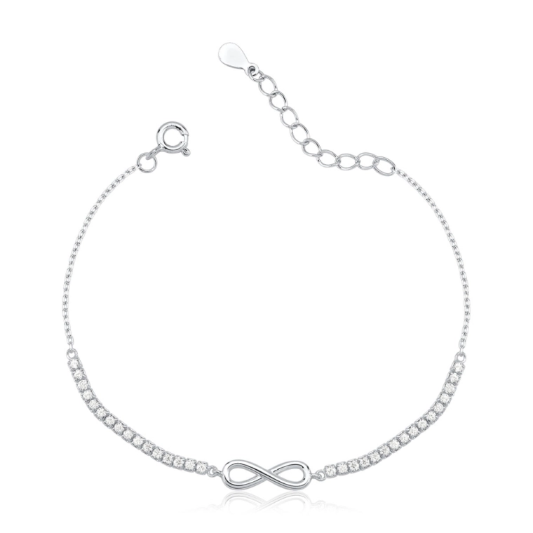 Pulseira Riviera de Prata 925 Infinito Liso Produto Pulseira Riviera de Prata 925 Infinito Liso