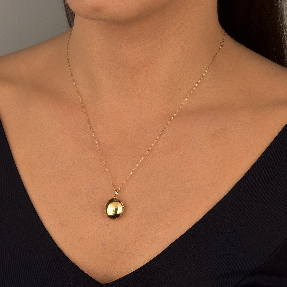 Relicário de Ouro 18k Amarelo Tamanho Pequeno Produto Relicário de Ouro 18k Amarelo Tamanho Pequeno