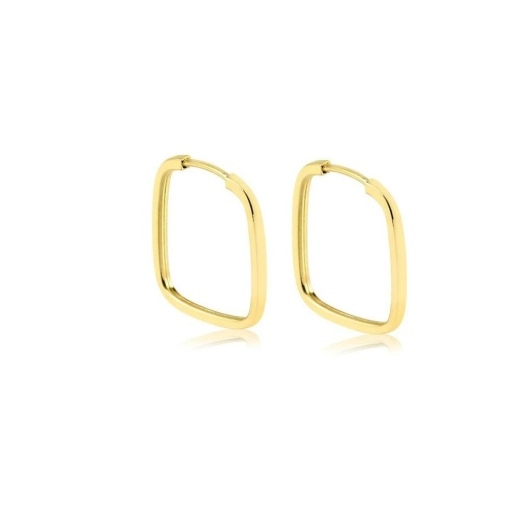 Argola de ouro 18k quadrada média 1,5 cm Produto Argola de ouro 18k quadrada média 1,5 cm
