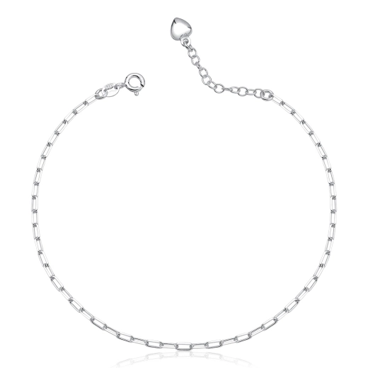 Produto Tornozeleira Feminina de Prata 925 Cartier com Coração