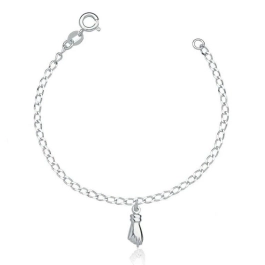 Pulseira Infantil Figa 14cm - Prata 925 Produto - Pulseira Infantil Figa 14cm - Prata 925