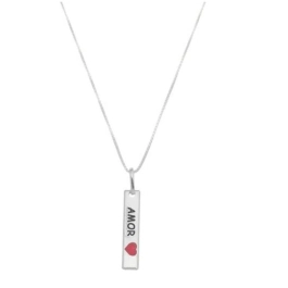 Produto - Colar placa amor prata 925