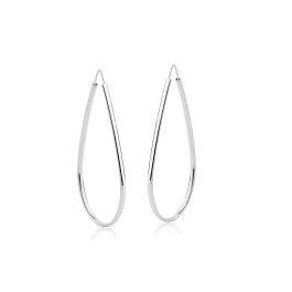 Produto - Brinco argola gota 32mm prata 925