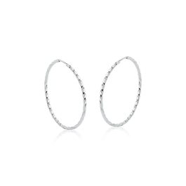 Produto - Brinco prata 925 argola redonda fio torcido 18mm