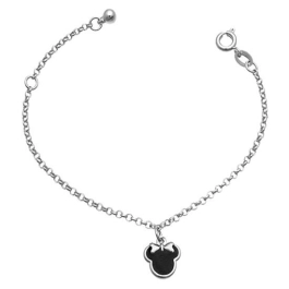 Pulseira infantil Minnie resinado prata 925 Produto - Pulseira infantil Minnie resinado prata 925