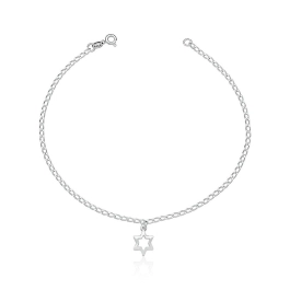 Produto - Tornozeleira estrela vazada pendente prata 925