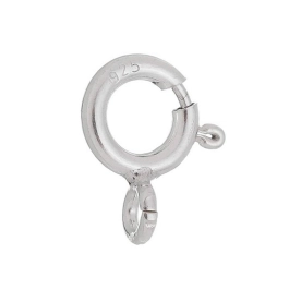 Prata 925 Fecho bóia Acabamento Resistente 5mm Tam: M Produto - Prata 925 Fecho bóia Acabamento Resistente 5mm Tam: M