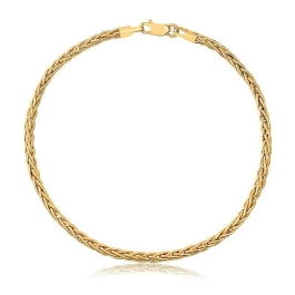 Produto - Pulseira de Ouro 18k Palmeira com 19cm