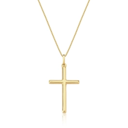 Produto - Colar de ouro 18k Com cruz Lisa de 2.80 centímetros