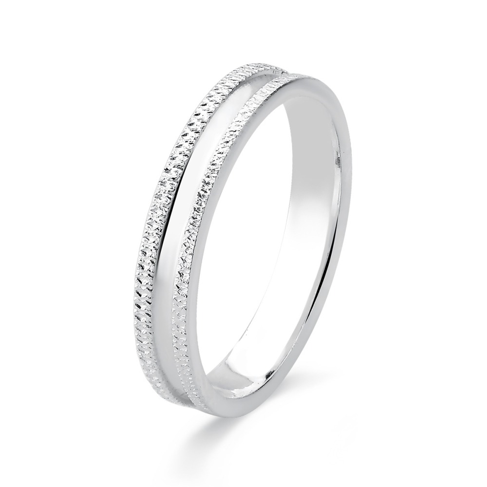 Produto - Aliança de Prata 925 Detalhada 3mm