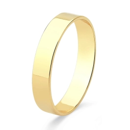 Aliança de Ouro 18k Lisa 3mm Quadrada Produto - Aliança de Ouro 18k Lisa 3mm Quadrada