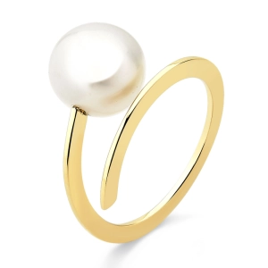 Anel de Ouro com Pérola Biwa Natural Produto - Anel de Ouro com Pérola Biwa Natural