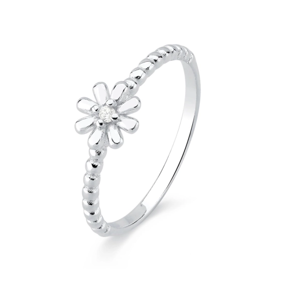 Produto - Anel de Prata 925 Florzinha e Detalhada