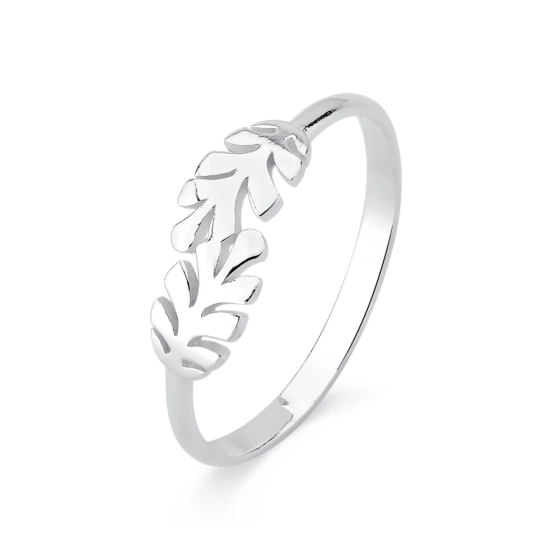 Produto - Anel de Prata 925 Folhas Lisa 