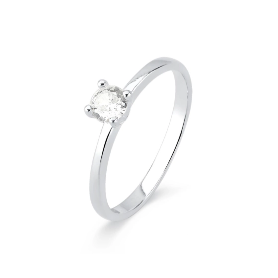 Produto - Anel de Prata 925 Solitário com 4mm