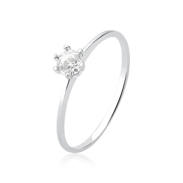 Anel Solitário 3mm - Prata 925 Produto - Anel Solitário 3mm - Prata 925