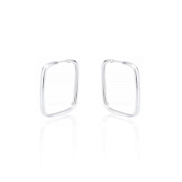 Produto - Brincos argola prata 925 quadrado 20mm