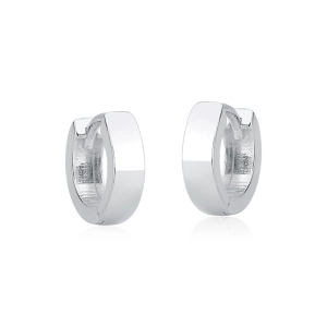 Produto - Brinco Argola de Prata 925 Click Redonda Lisa