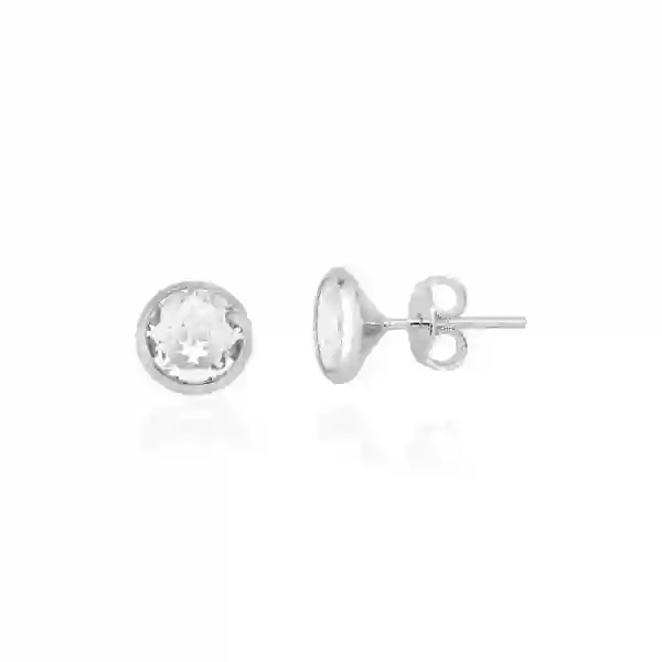 Produto - Brinco Feminino Cravação Inglesa 4mm de Prata 925