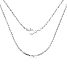 Cordão Baiano de Prata 925 Corrente Masculina 60cm 2mm Produto - Cordão Baiano de Prata 925 Corrente Masculina 60cm 2mm